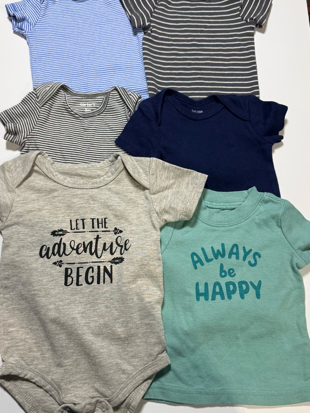3 month onesies. Lot of 6
